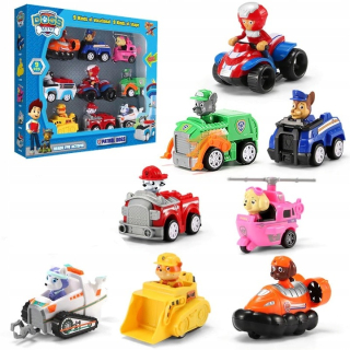 PAW PATROL 12X FÓRKY AUTA ZÁKLADNA VYHĽADÁVACIA VEŽA